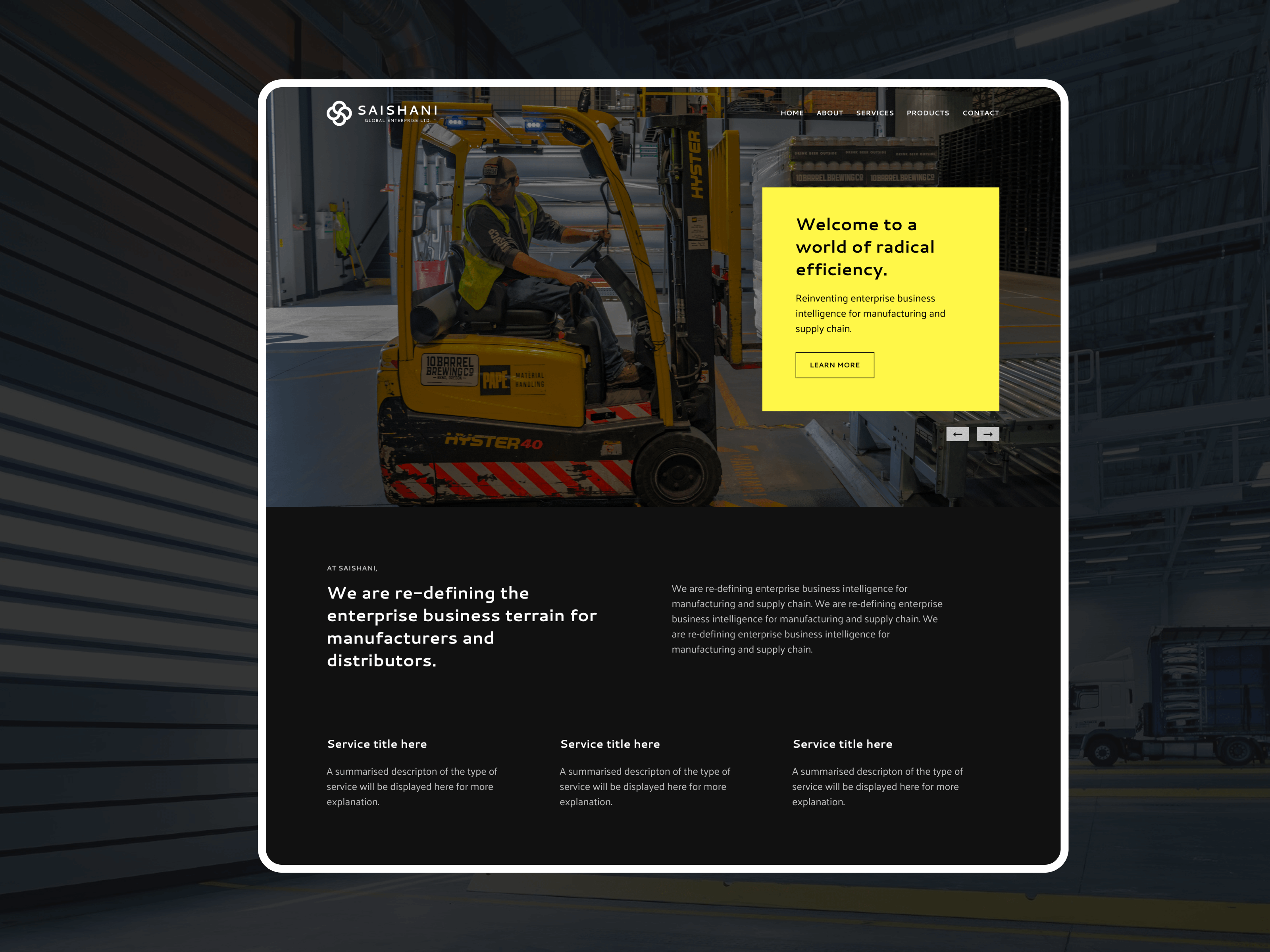 saishani landing page